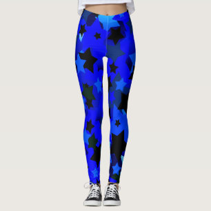 Legging Estrelas do punk rock azuis