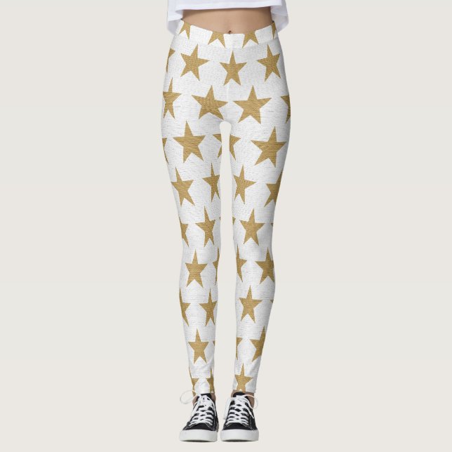 legging estrelas douradas (Frente)