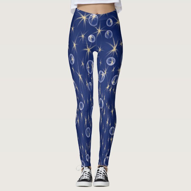 Legging Estrelas e bolhas de queda (Frente)