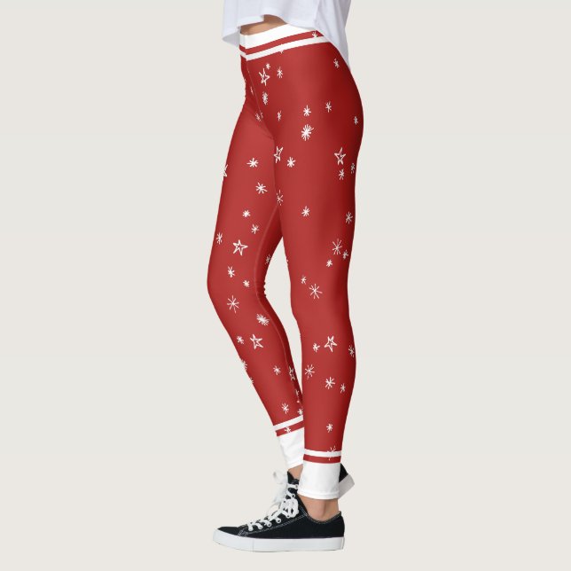 Legging Estrelas e faixas brancas e vermelhas (Esquerda)