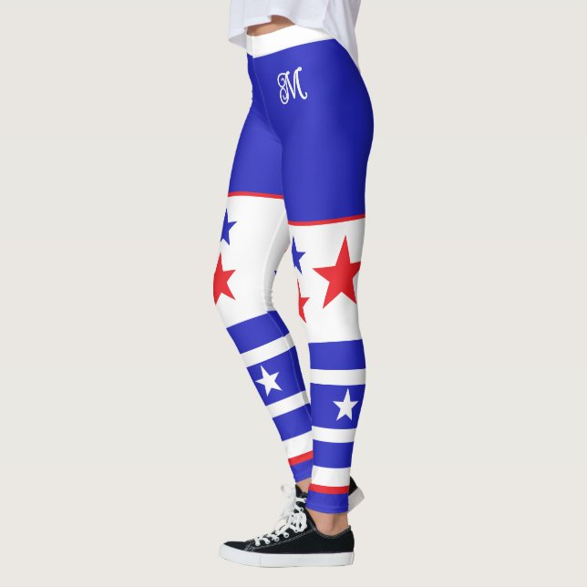 Legging Estrelas e faixas monogramas (Esquerda)