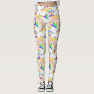 Legging Estrelas e Rainbow Unicorn Princesa da Floresta