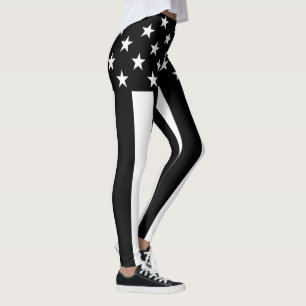 Legging Estrelas e Stripes Decor Preto e Branco