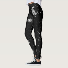 Legging Estrelas, Lua e Sol no Universo