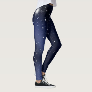 Legging Estrelas nas pernas noturnas