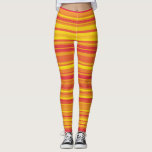 Legging Estrias Amarelas Vermelhas Laranja<br><div class="desc">Leggings amarelas laranja vermelhas</div>