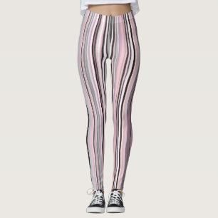 Legging Estrias ondulantes, cor-de-rosa e roxas