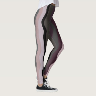 Legging Estrias ondulantes, cor-de-rosa e roxas