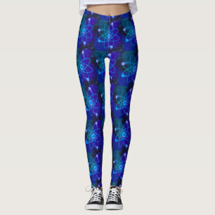 Legging Estrutura Atômica Azul Ciência