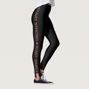Legging Estúdio de Fitness Personalizado Slogan Laranja so