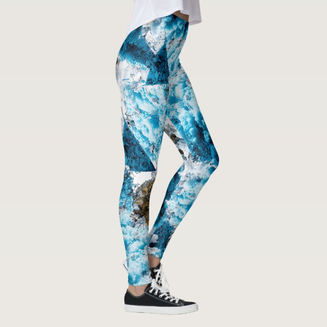 Legging Ethereal Velocity: Geometric Cloud & Arrow Fusion (Direita)