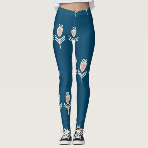 Legging Etnia Floral: Vintage Decorative Ornament