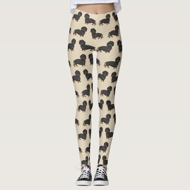 Legging Eu Amo Cachorros-De-Olho-Preto Bonito (Frente)