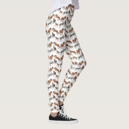 Legging Eu amo caneleiras eqüinos da arte dos cavalos