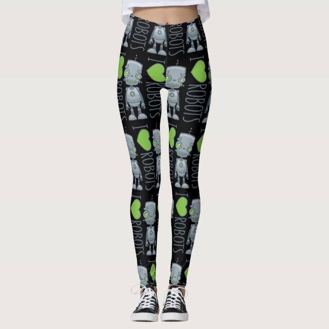 Legging Eu amo robôs (Frente)