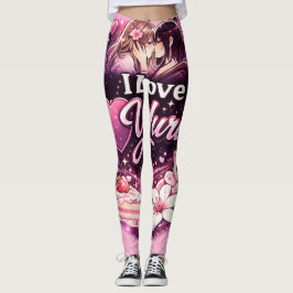 Legging Eu Amo Yuri | Estética de Anime de Amor entre Garo
