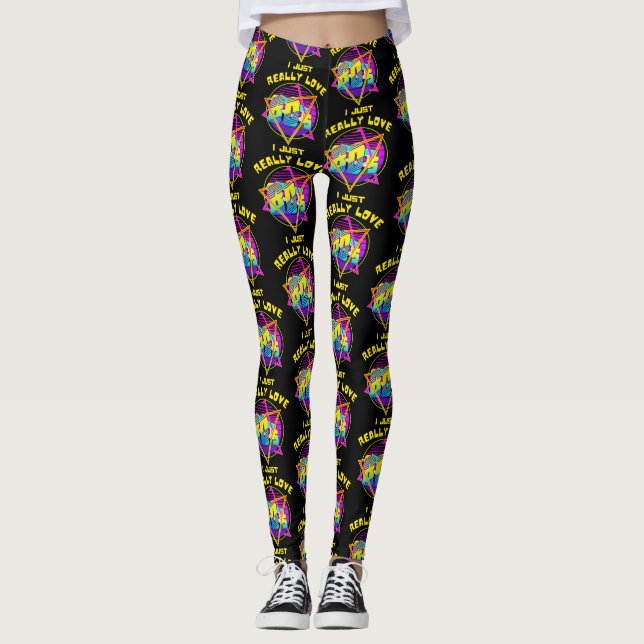 Legging eu apenas realmente amo os anos 80 (Frente)