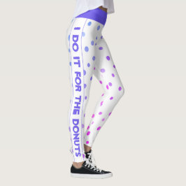 Legging Eu faço isso para as rosquinhas brancas com pontos
