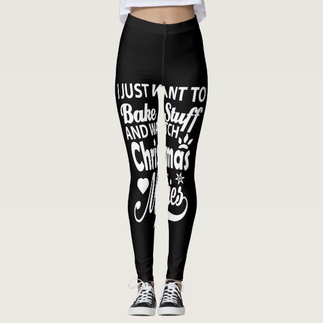 Legging eu só quero assar e ver o natal movi (Frente)