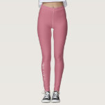 Legging Eu Tenho Uma Legenda Rosa<br><div class="desc">Expresse-se de Leggings Rosa com as palavras "Eu tenho isto" na perna direita inferior. Cotidiano ou ativo de leggings.</div>