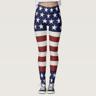 Legging EUA bandeira americana costume patriótico do 4 de