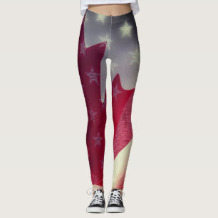Legging EUA e bandeiras de Canadá