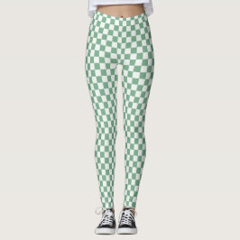 Legging Eucalyptus mist checkerboard pattern