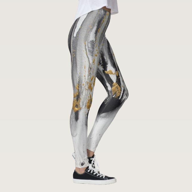Legging "Evoluir modela #12", calças da ioga da arte (Direita)