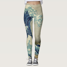 Legging Excelente da costa de Kanagawa por Hokusai