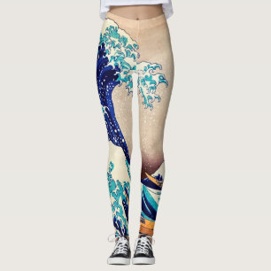 Legging Excelente Wave Off Kanagawa Vintage Arte Japonesa