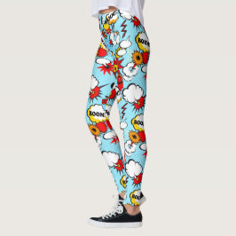 Legging Exclamações de quadrinhos, piratas, telhados