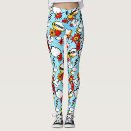 Legging Exclamações de quadrinhos, piratas, telhados