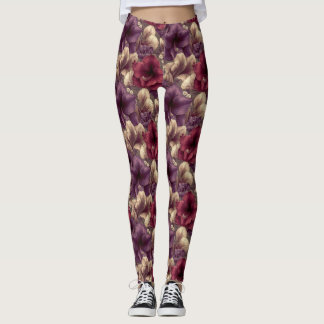 Legging Exercício de Flor de Amarílis Luxo Amarílis Empreg