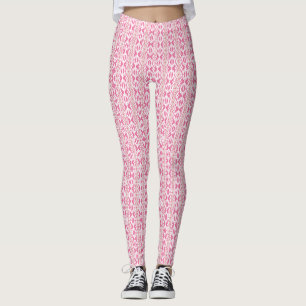 Legging Exercício de ginástica de padrão de cadeia de bege
