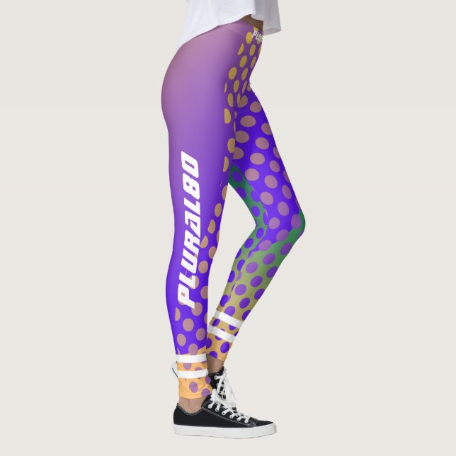 Legging exercício de gradiente azul na moda (Direita)
