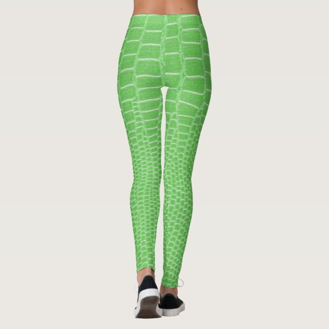 Legging Exótica Verde limão Lizard Skype (Verso)