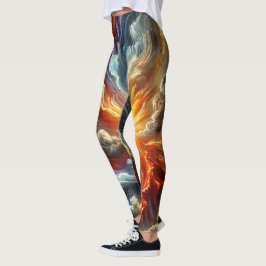 Legging Explosão Cósmica de Fiery Mulheres