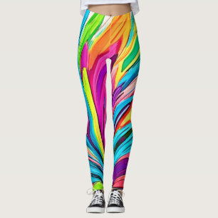 Legging Explosão de Abstrato vibrante
