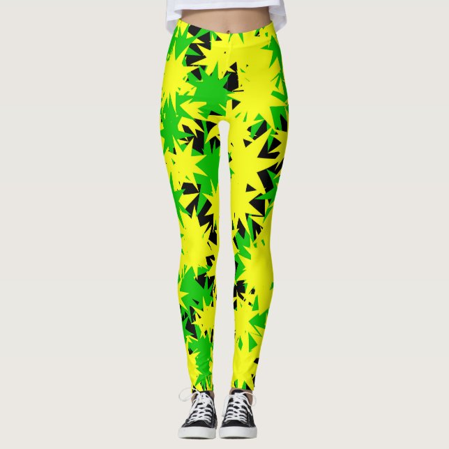 Legging Explosão de Estrela Elétrica (Frente)