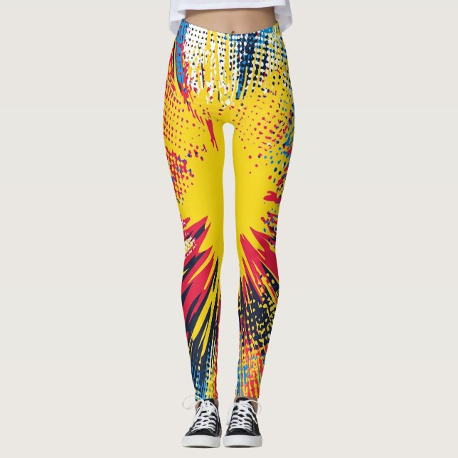 Legging Explosão de Pop de estilo cômico (3) (Frente)