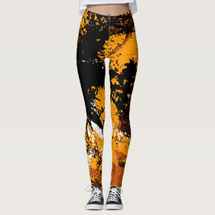 Legging Explosão de tinta: Abstratos coloridas