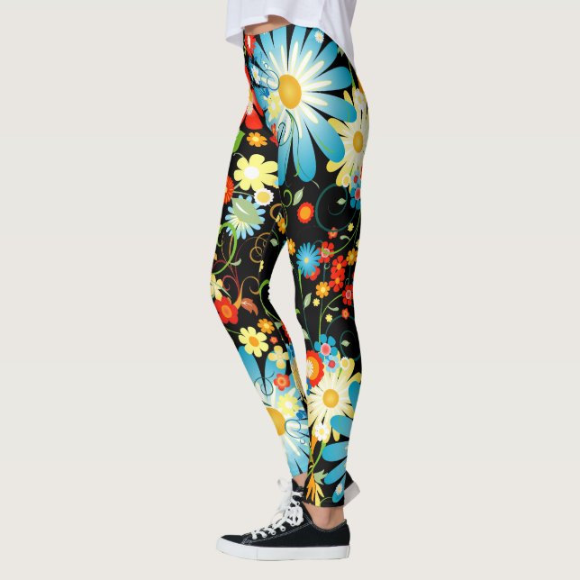 Legging Explosão Floral de Cor (Esquerda)