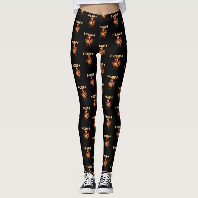 Legging F Caw F Galinha Engraçada Piada Humor Negro Sarcas (Frente)