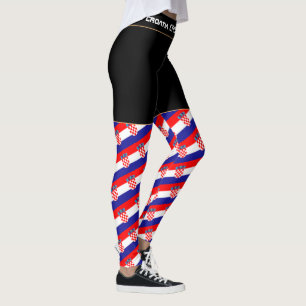 Legging Fã da Croácia e da Croácia em Bandeira e Moda