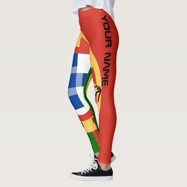 Legging Fã de Futebol Personalizado de Portugal (Esquerda)