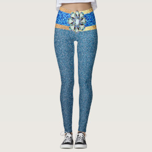 Legging fabulosa sereia simulada sequin blue glitter leg