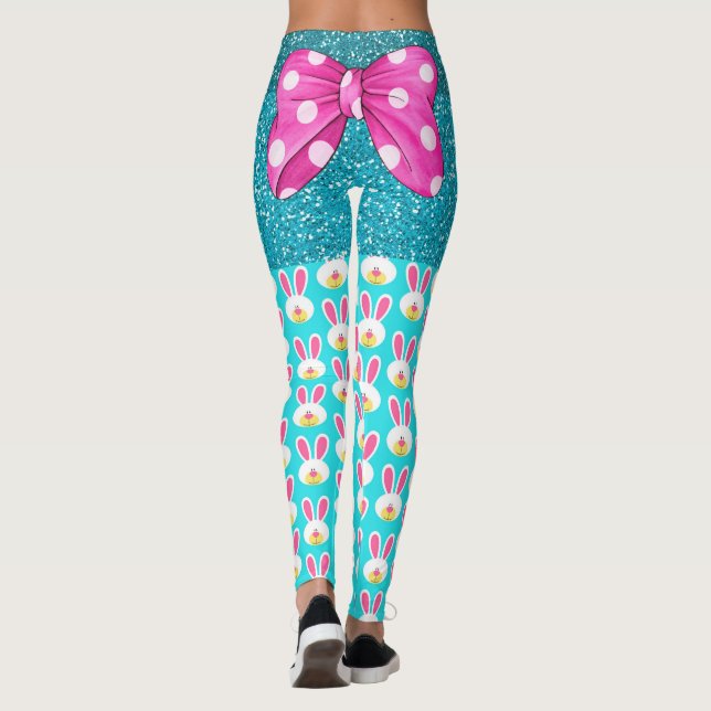 Legging Faça as pernas da moda do Pop de coelho (Verso)