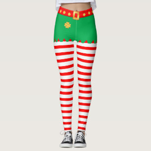 Legging Fada de Natal fofo listrado
