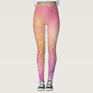 Legging Faísca Azul Cor-de-Rosa Moderna