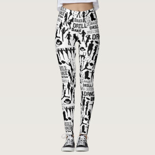 Legging Faísca da equipe da dança da broca